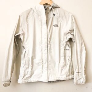 Womens White North Face HyVent DT hooded Jacket
